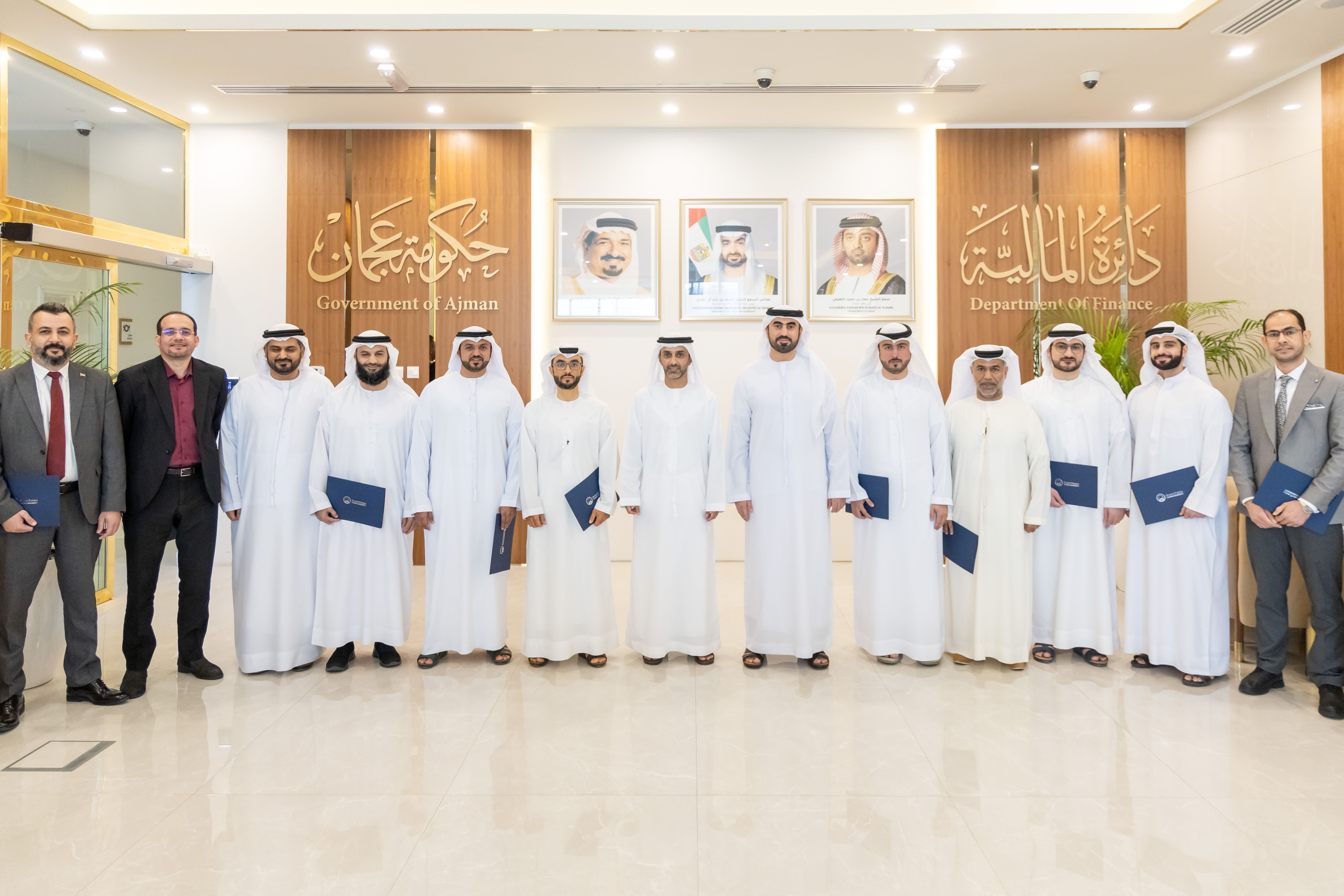 HH Sheikh Ahmed bin Humaid Al Nuaimi Honours 25 Graduates from Ajman Department of Finance Employees